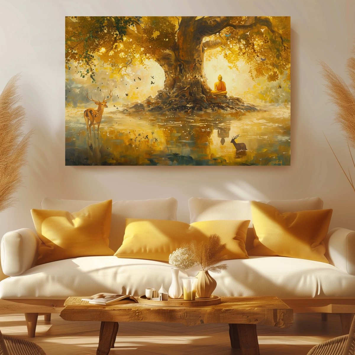 Tranquility Under the Bodhi Tree Canvas Wall Art